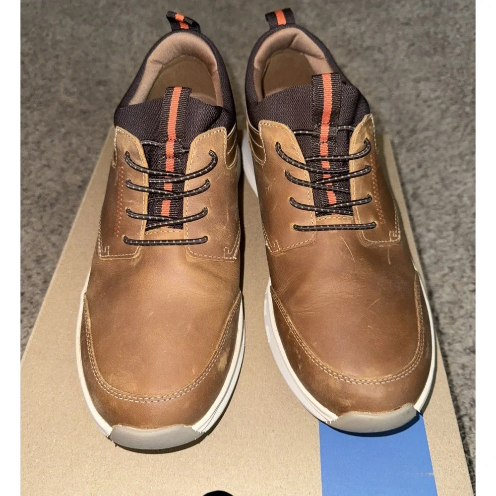 Clarks Men's Motion Trek EZ Dark Tan Leather 26179452‎ Size 10